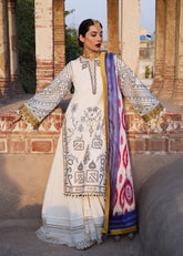 3-PC Unstitched Embroidered Lawn Nirmal By Hussain Rehar | Motia
